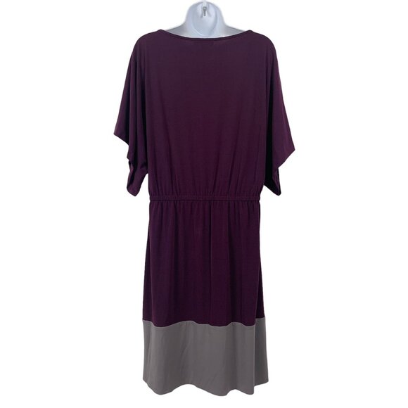 Dressbarn Womens Colorblock Geometric Print Short Sleeve Dress Size 10 Medium - Picture 5 of 11